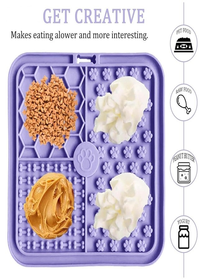 Touchcart Dog Lick Pad Slow Feeder Licking Mat for Dogs & Cats, Non-Slip Food Dispenser with Textured Puzzle Design for Healthy Eating, Anxiety Relief, Bathing & Grooming Multicolor (1 pcs) - Image 4